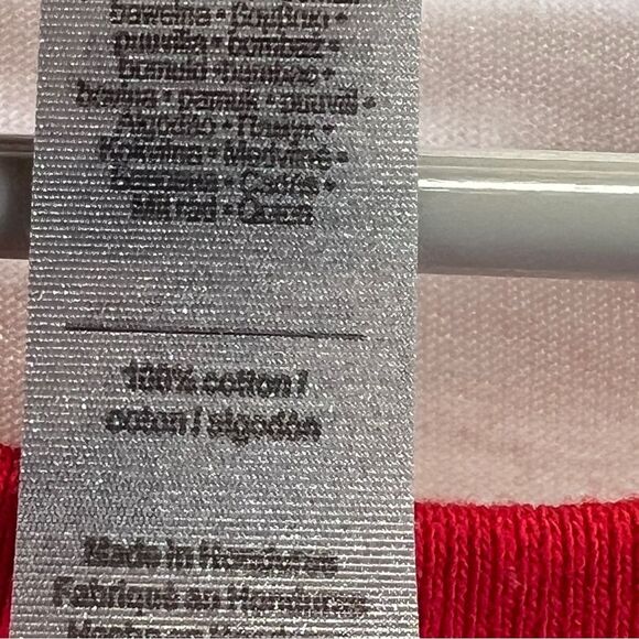 Gildan Red and White Sarcastic Sloth Raglan Baseball Tee - Picture 6 of 8